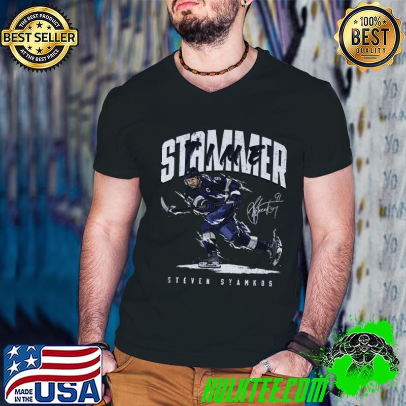 Steven Stamkos Canadian professional ice hockey forward Tampa Bay Stammer Time T-Shirt Guys V Neck Steven Stamkos Canadian professional ice hockey forward Tampa Bay Stammer Time T-Shirt Guys V Neck