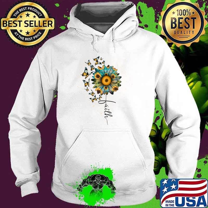 Sunflower and Butterflies Faith Inspired Artistic Cute T-Shirt Hoodie Sunflower and Butterflies Faith Inspired Artistic Cute T-Shirt Hoodie