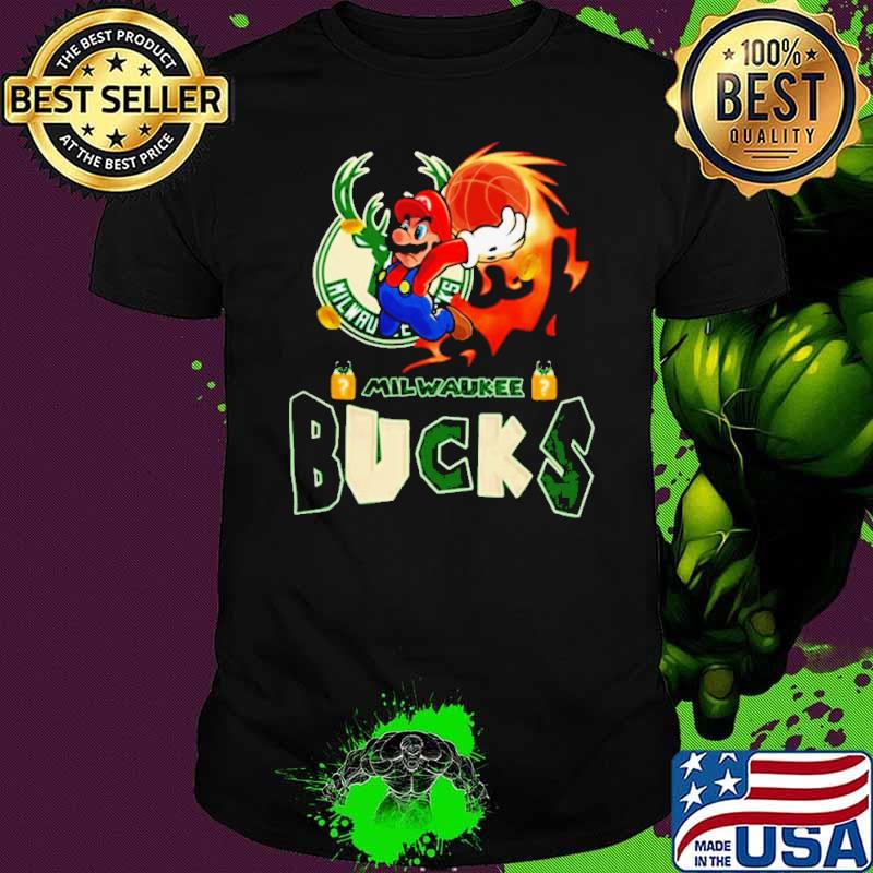 Super Mario X Milwaukee Bucks 2024 shirt