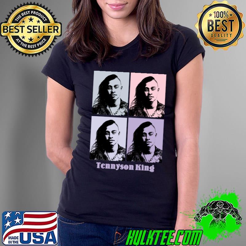 Tennyson King Pop Art indie folk singer-songwriter T-Shirt Ladies Tee Tennyson King Pop Art indie folk singer-songwriter T-Shirt Ladies Tee