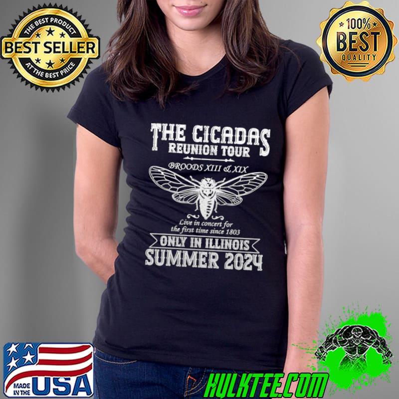 The Cicada Concert Tour 2024 Illinois Cicada Broods T-Shirt