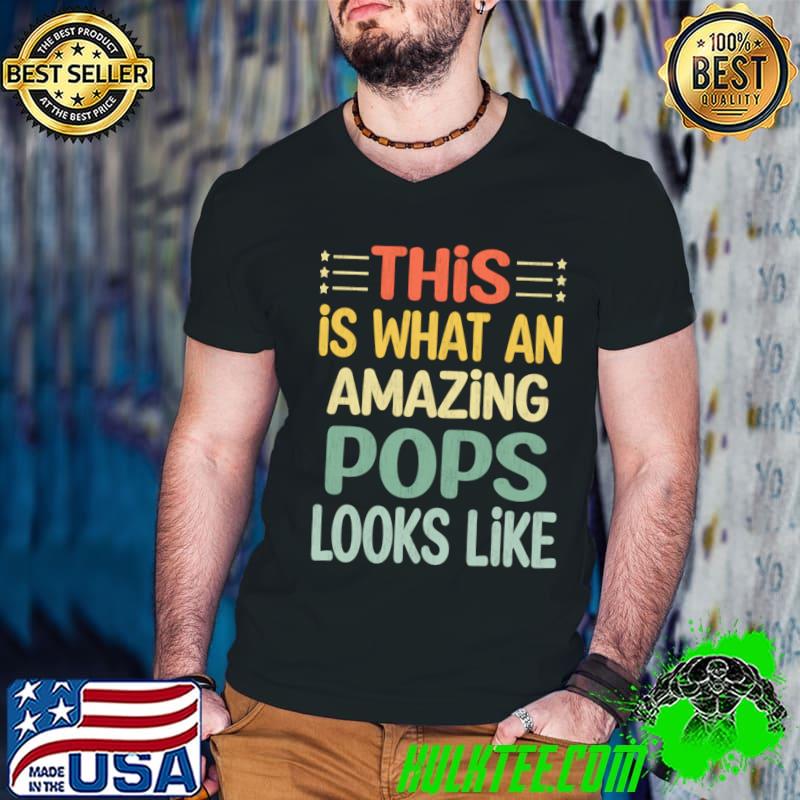 This is what an amazing pops looks like retro T-Shirt Guys V Neck This is what an amazing pops looks like retro T-Shirt Guys V Neck