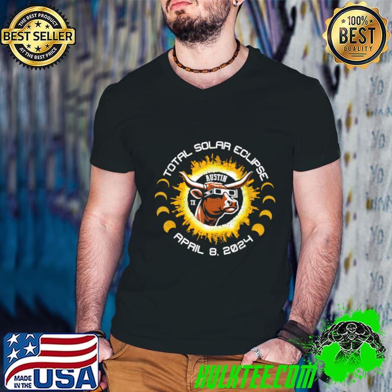 Total Solar Eclipse 2024 Austin Texas Sun T-Shirt