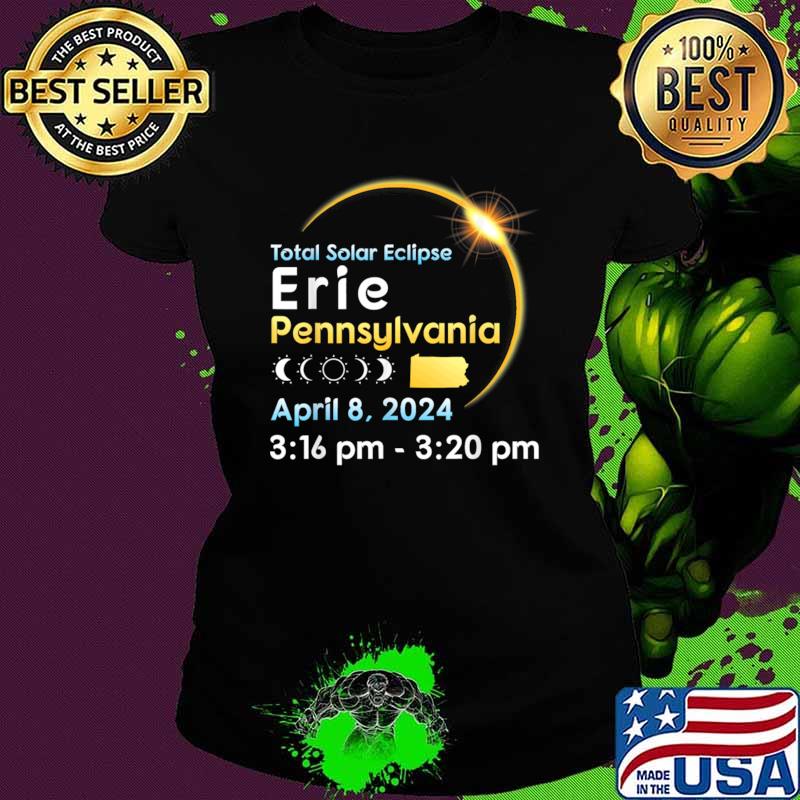 Total Solar Eclipse In Erie Pennsylvania On April 08 2024 T-Shirt
