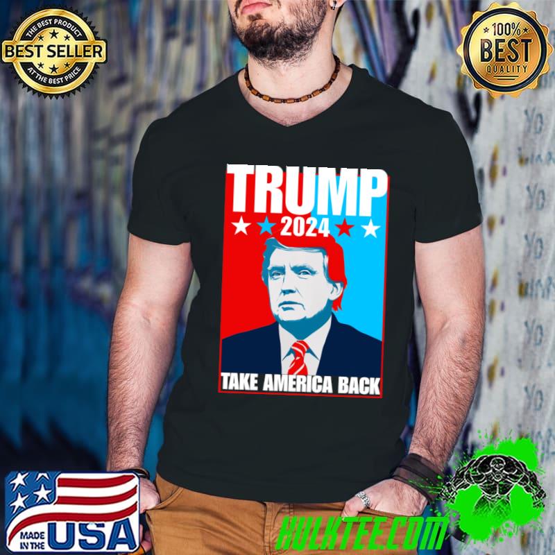 Trump 2024 take america back star election T-Shirt Guys V Neck Trump 2024 take america back star election T-Shirt Guys V Neck
