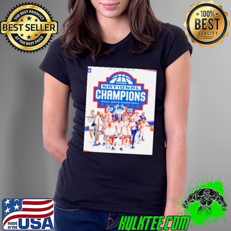 Uconn Huskies 2024 NCAA Men’s basketball national Champions poster s Ladies Tee Uconn Huskies 2024 NCAA Men’s basketball national Champions poster s Ladies Tee