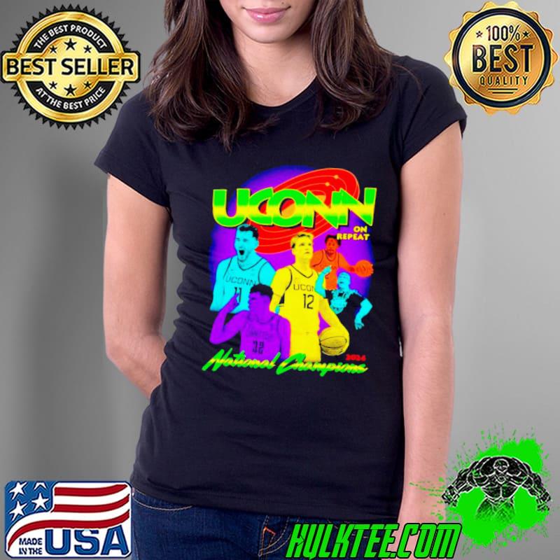 Uconn Huskies on repeat 2024 National Champions shirt