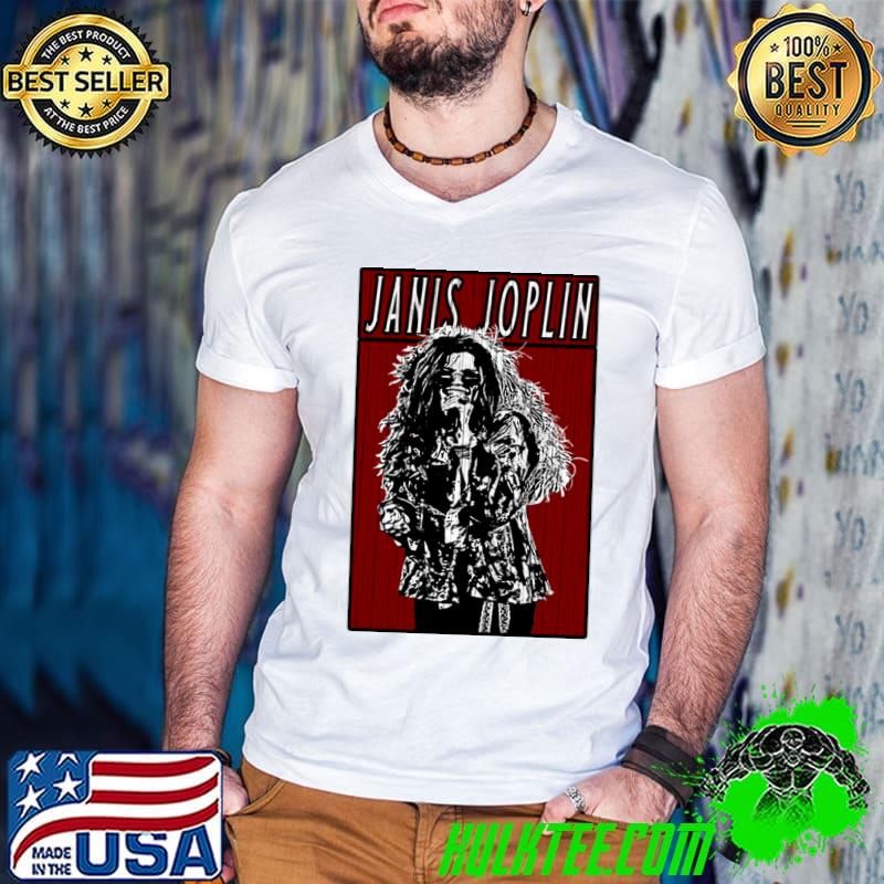 Vintage Janis Joplin American singer and songwriter T-Shirt Guys V Neck Vintage Janis Joplin American singer and songwriter T-Shirt Guys V Neck