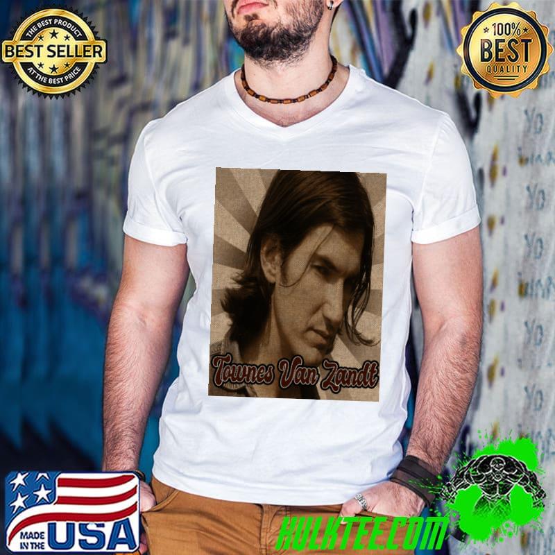 Vintage Townes Van Zandt American singer-songwriter T-Shirt