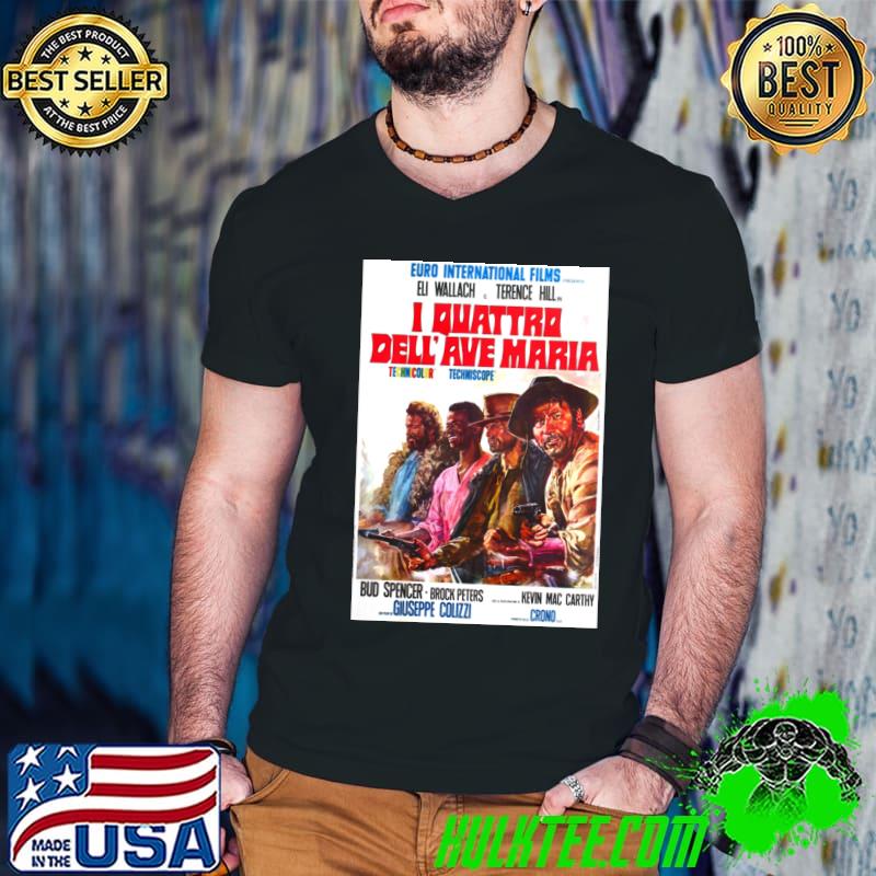 Vintage Western Movie Poster I Dell Ave Maria Aces High T-Shirt Guys V Neck Vintage Western Movie Poster I Dell Ave Maria Aces High T-Shirt Guys V Neck