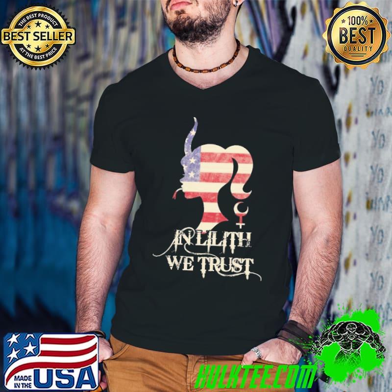 Witch In Lilith We Trust Usa Flag s Guys V Neck Witch In Lilith We Trust Usa Flag s Guys V Neck