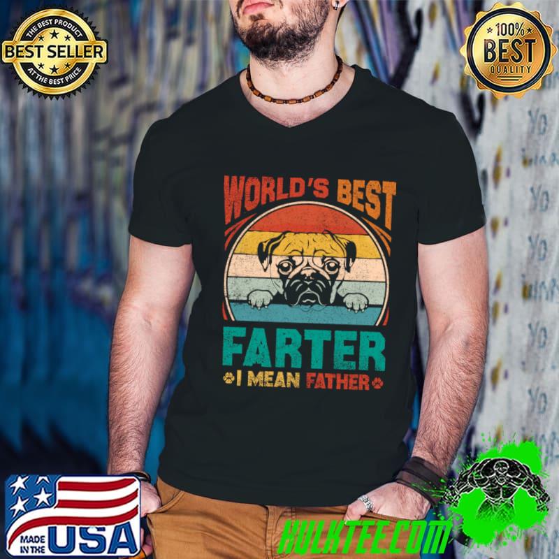 World Best Farter I Mean Father Vintage Sunset T-Shirt