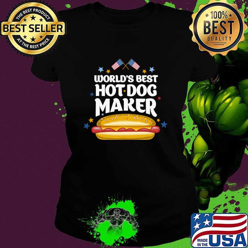 World's Best Hotdog Maker USa Flag T-Shirt World's Best Hotdog Maker USa Flag T-Shirt