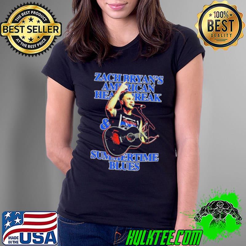 Zach Bryan American Head Break Summertime Blues Shirt Ladies Tee Zach Bryan American Head Break Summertime Blues Shirt Ladies Tee