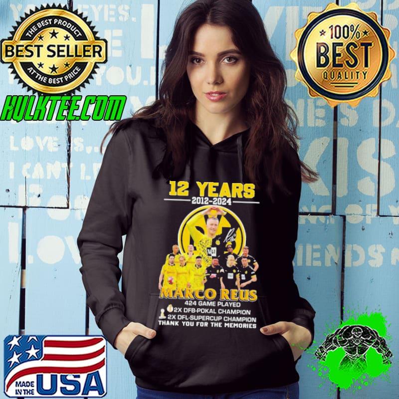 12 Years 2012-2024 Marco Reus 424 Game Played Thank You For The Memories Signature Shirt Hoodie 12 Years 2012-2024 Marco Reus 424 Game Played Thank You For The Memories Signature Shirt Hoodie