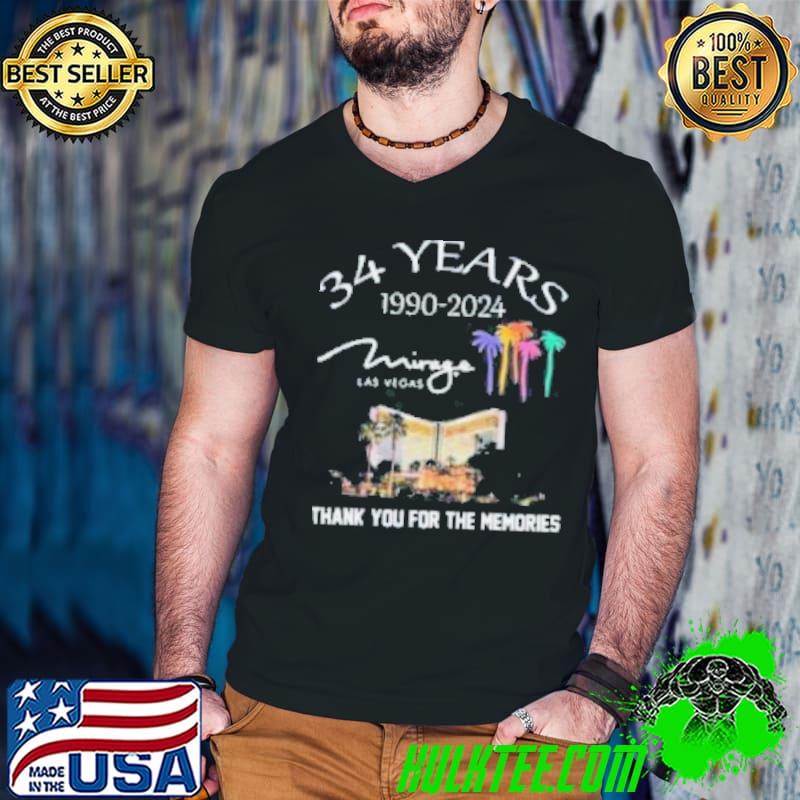 34 Years 1990 2024 Mirage Las Vegas Thank You For The Memories Signature shirt