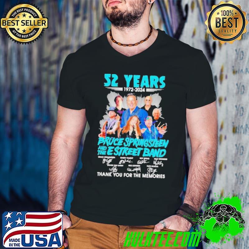 52 Years 1972-2024 Bruce Springsteen And The E Street Band Thank You For The Memories Shirt