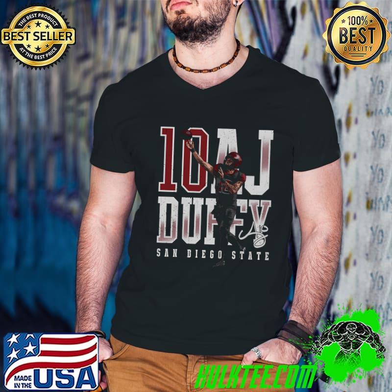 Aj Duffy Player Name Quarterback Football Signature T-Shirt Guys V Neck Aj Duffy Player Name Quarterback Football Signature T-Shirt Guys V Neck
