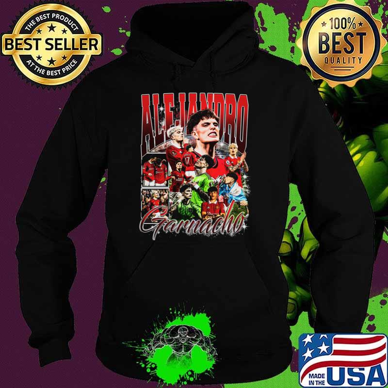 Alejandro Garnacho Retro Spanish professional footballer who winger T-Shirt Hoodie Alejandro Garnacho Retro Spanish professional footballer who winger T-Shirt Hoodie