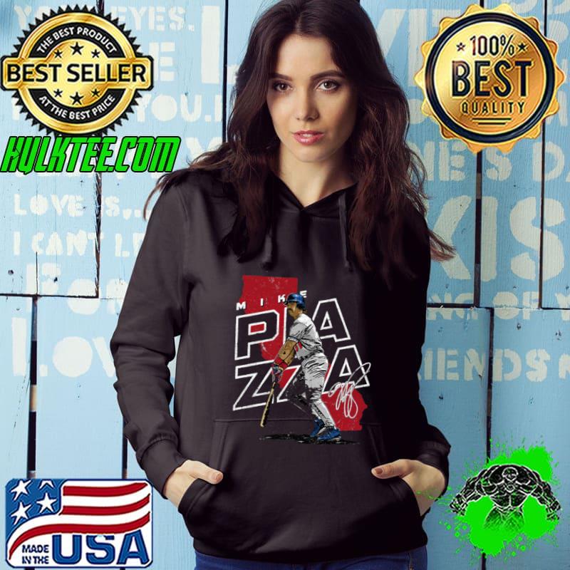 American former professional baseball catcher mike piazza player map T-Shirt