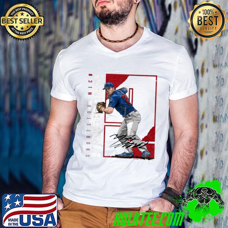 American professional baseball middle infielder nico hoerner stretch T-Shirt Guys V Neck American professional baseball middle infielder nico hoerner stretch T-Shirt Guys V Neck