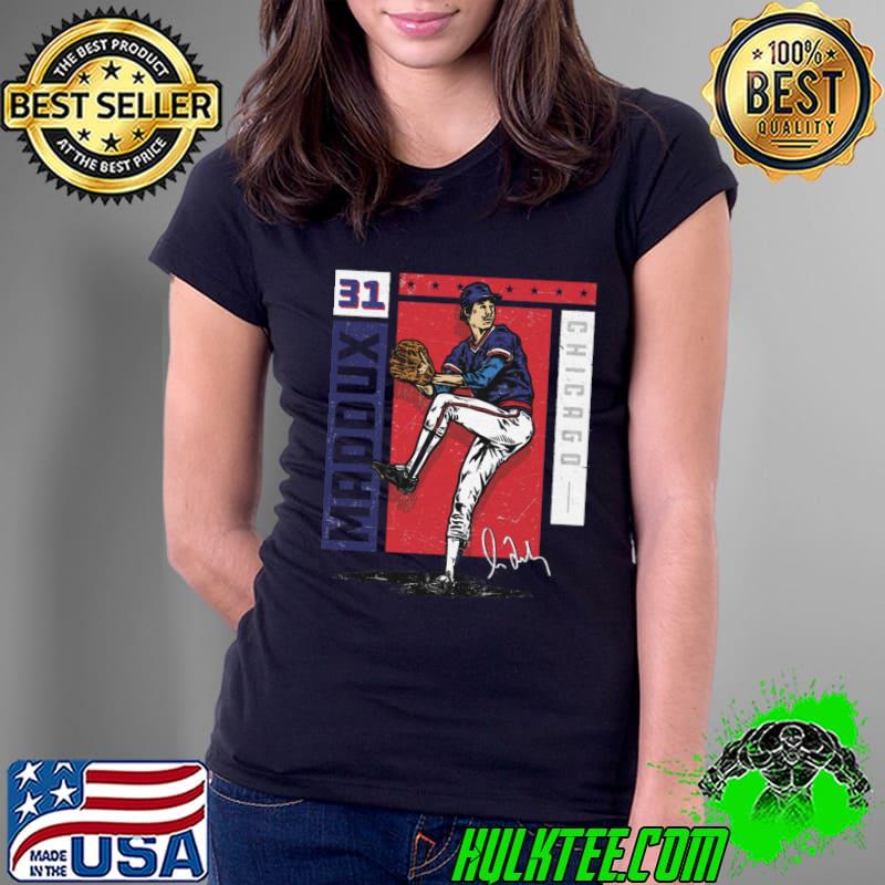 American professional baseball player greg maddux chicago card stat T-Shirt Ladies Tee American professional baseball player greg maddux chicago card stat T-Shirt Ladies Tee