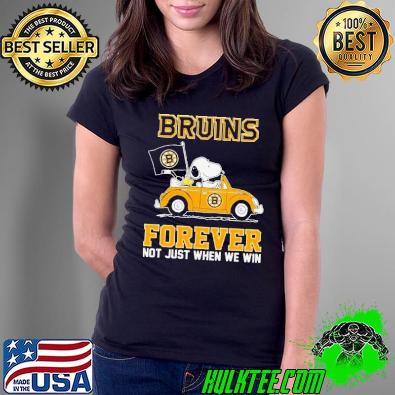 Boston Bruins X Peanuts Snoopy And Woodstock Drive Car Forever Not Just When We Win Shirt Boston Bruins X Peanuts Snoopy And Woodstock Drive Car Forever Not Just When We Win Shirt