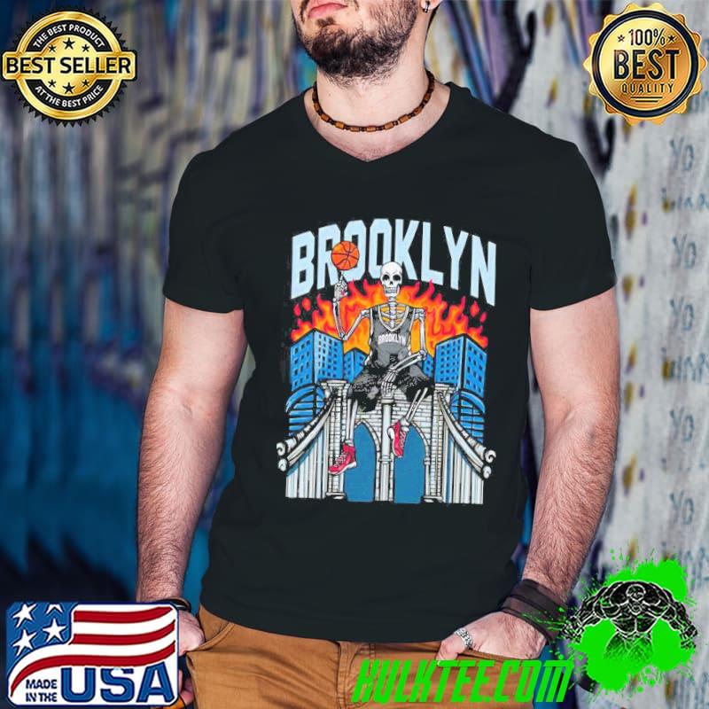 Brooklyn Nets Basketball Skull Style Shirt