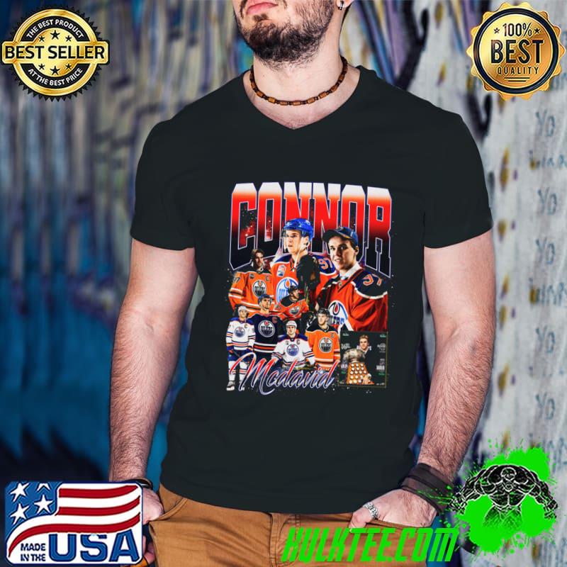 Connor McDavid Retro Canadian professional ice hockey centre T-Shirt Guys V Neck Connor McDavid Retro Canadian professional ice hockey centre T-Shirt Guys V Neck