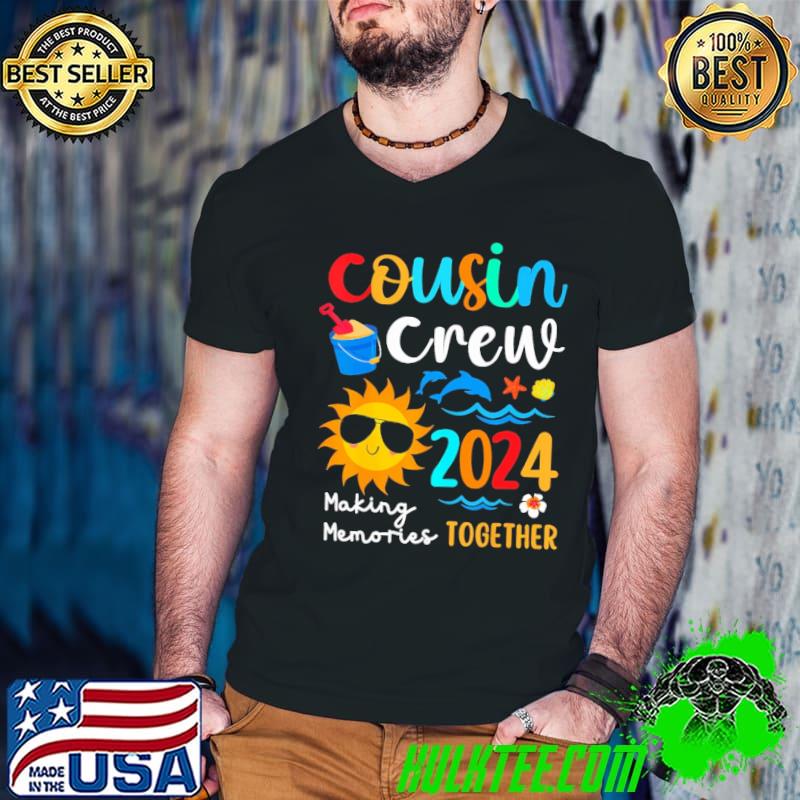 Cousin crew 2024 Summer Vacation Beach Family Trips Sunset T-Shirt
