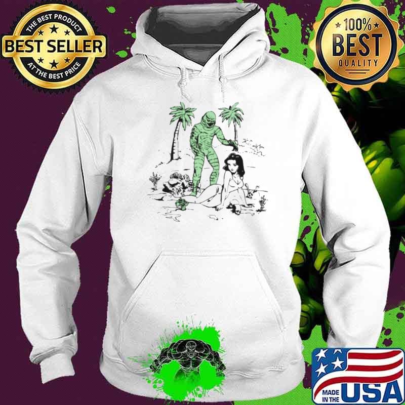 Creature From The Black Lagoon Ink Art High Quality s Hoodie Creature From The Black Lagoon Ink Art High Quality s Hoodie