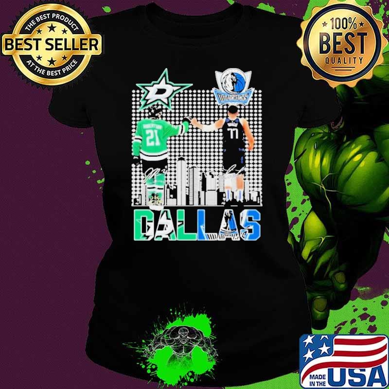 Dallas Stars Jason Robertson Dallas Mavericks The Legend Signatures Shirt
