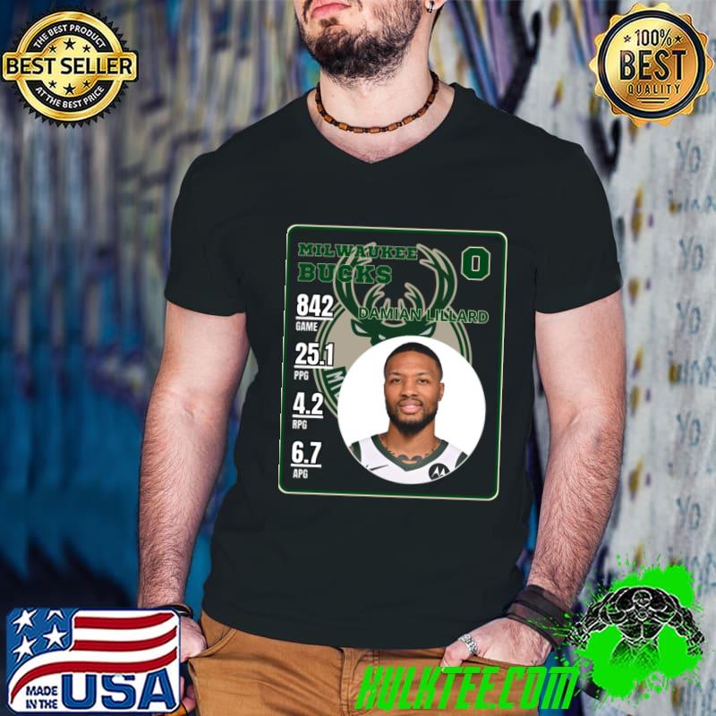 Damian Lillard American professional basketball Milwaukee Bucks T-Shirt Guys V Neck Damian Lillard American professional basketball Milwaukee Bucks T-Shirt Guys V Neck
