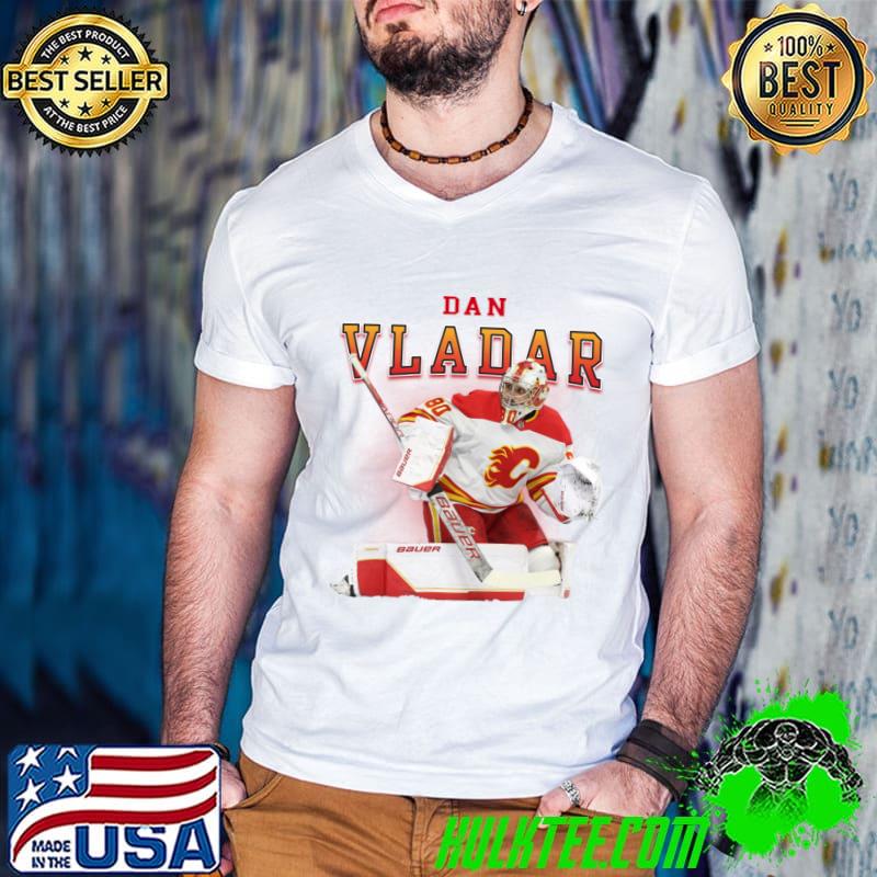 Dan Vladar Czech professional ice hockey goaltender for the Calgary Flames T-Shirt Guys V Neck Dan Vladar Czech professional ice hockey goaltender for the Calgary Flames T-Shirt Guys V Neck