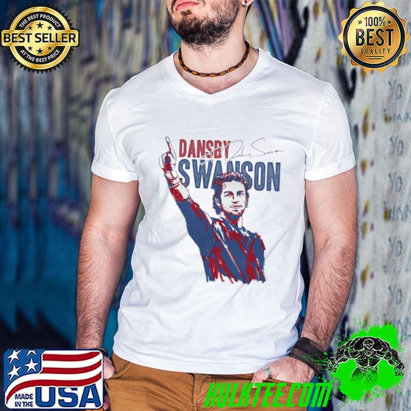 Dansby Swanson Atlanta Abstract American professional baseball shortstop T-Shirt