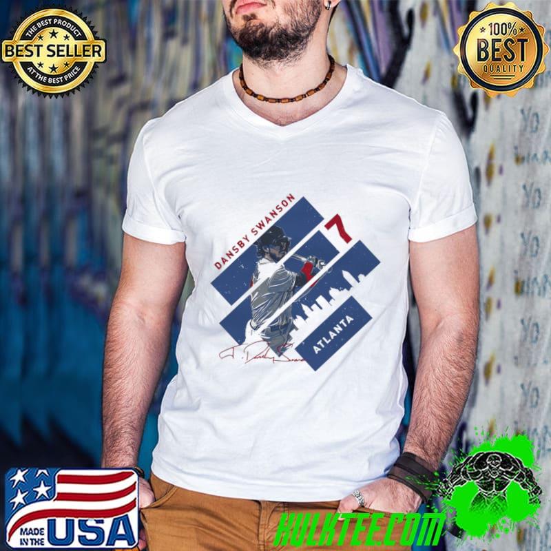 Dansby Swanson Atlanta Stripes American professional baseball shortstop T-Shirt