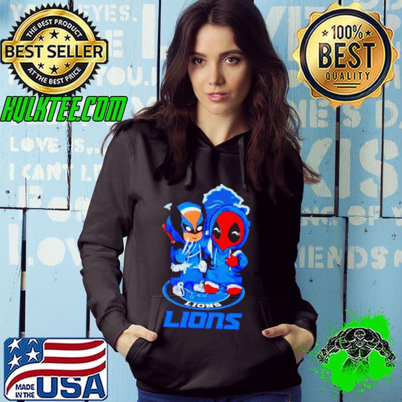 Detroit Lions Marvel Wolverine and Deadpool True friends shirt Detroit Lions Marvel Wolverine and Deadpool True friends shirt