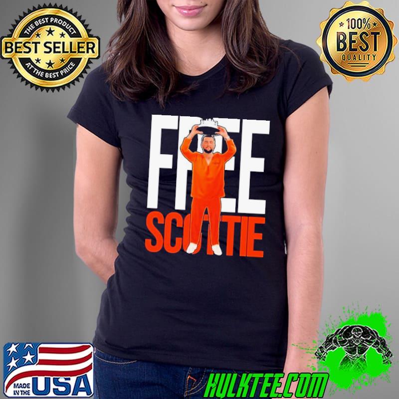 Free Scottie The Champ In Orange Shirt Ladies Tee Free Scottie The Champ In Orange Shirt Ladies Tee