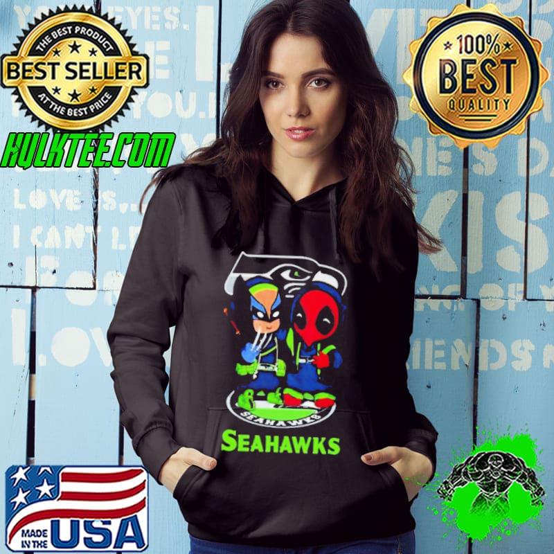 Friends Marvel Deadpool Wolverine Seattle Seahawks Shirt