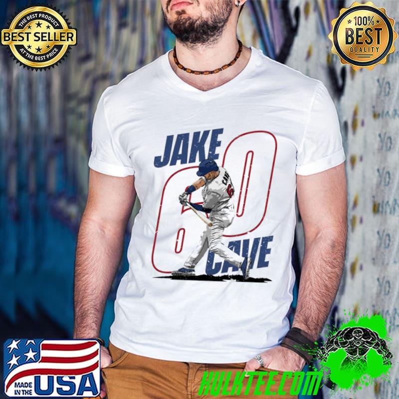 Funny jake Cave Minnesota Outline American professional baseball outfielder T-Shirt