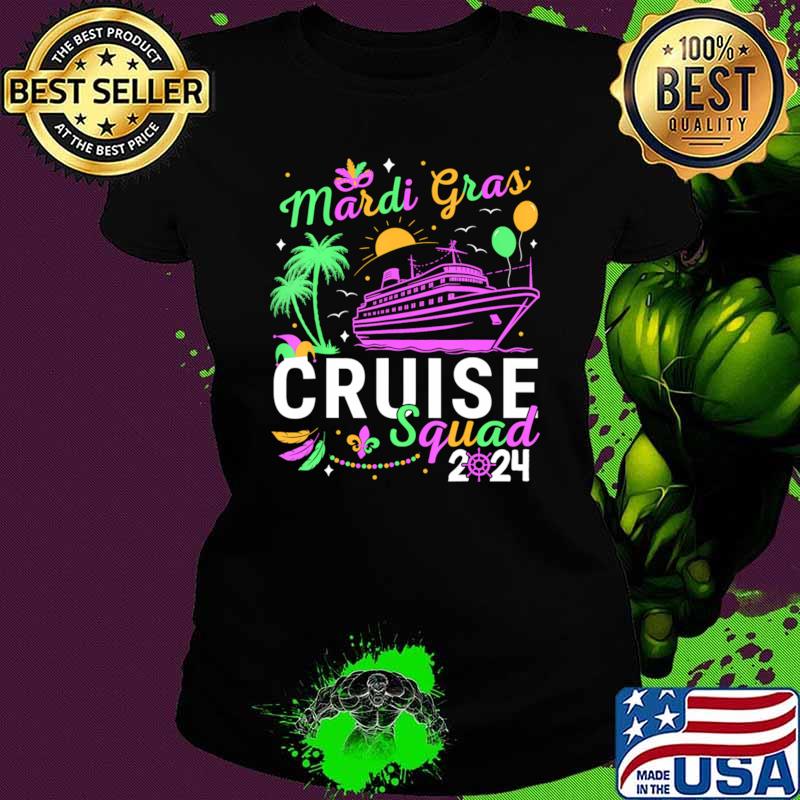 Funny mardi Gras Cruise Squad 2024 Family Matching Trip Costume T-Shirt