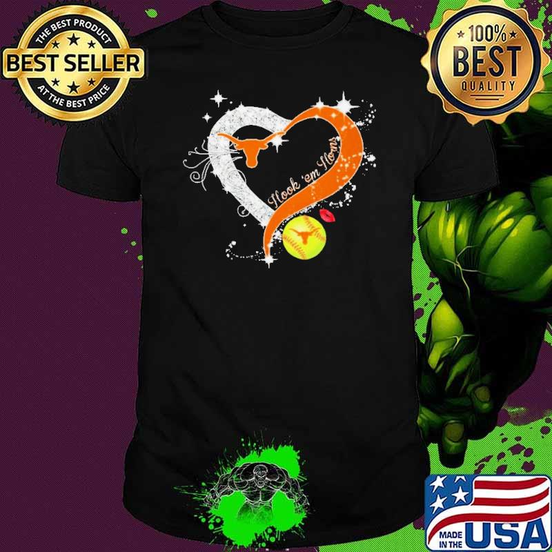 Heart Diamonds Texas Longhorns Softball Hook ’em Horns Shirt