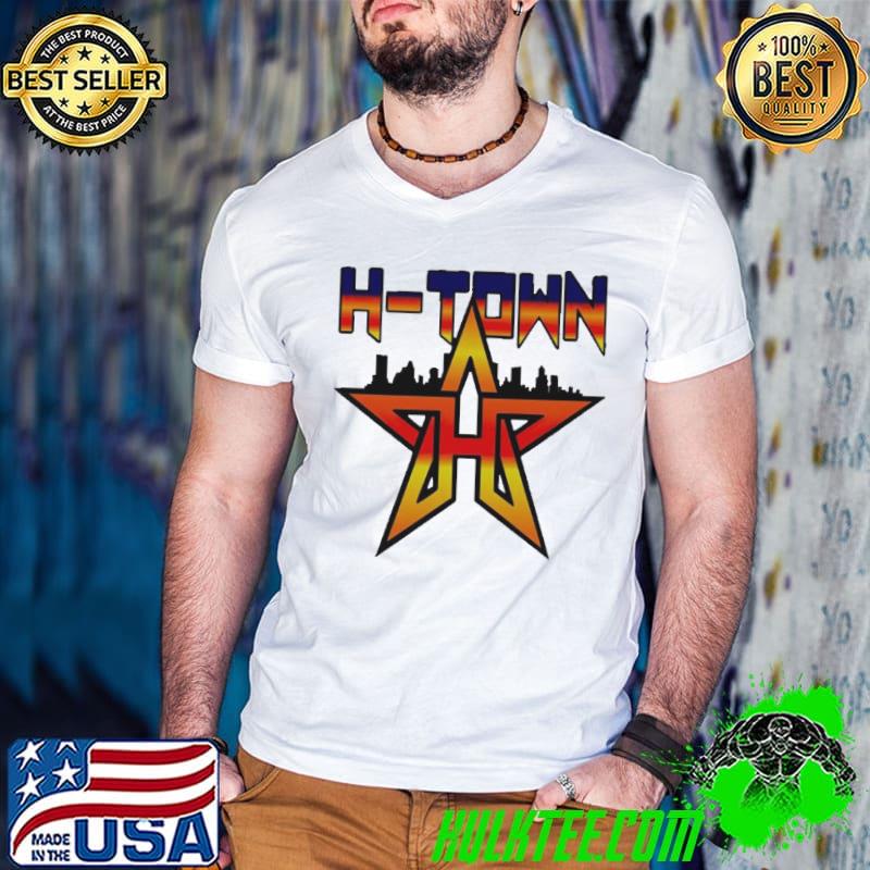Houston Astros Skyline H Town Baseball s Guys V Neck Houston Astros Skyline H Town Baseball s Guys V Neck
