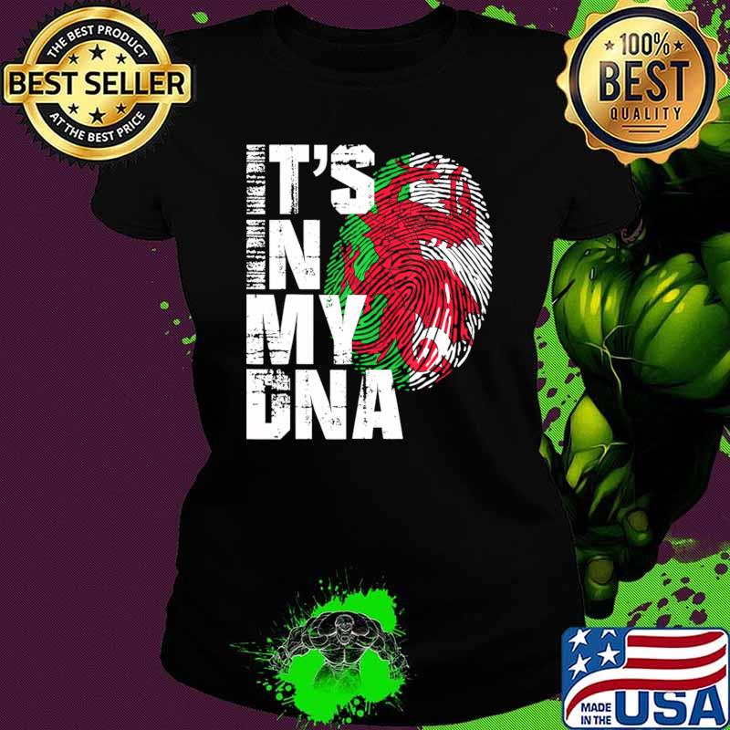 It's In My DNA Fingerprint Wales Flag Sport National Pride T-Shirt