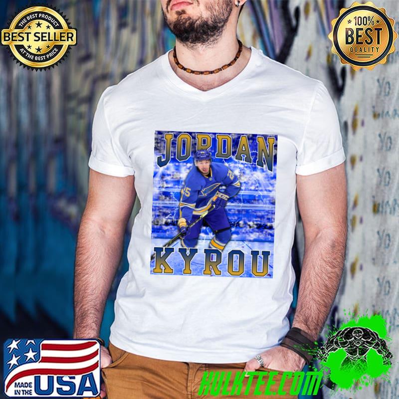 Jordan Kyrou Canadian professional ice hockey right winger T-Shirt Guys V Neck Jordan Kyrou Canadian professional ice hockey right winger T-Shirt Guys V Neck