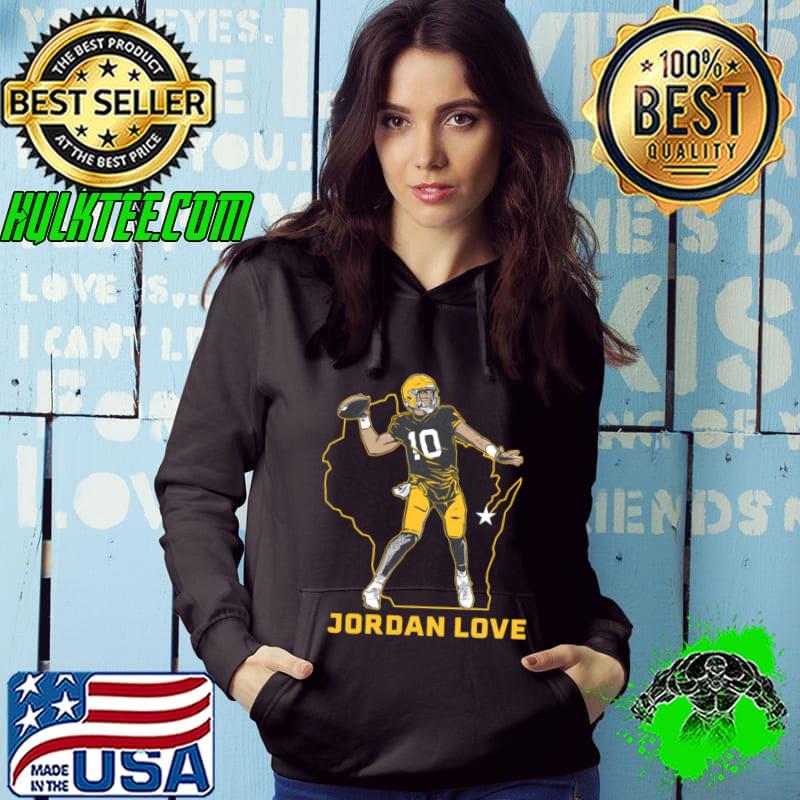 Jordan Love American football quarterback State Star T-Shirt Hoodie Jordan Love American football quarterback State Star T-Shirt Hoodie