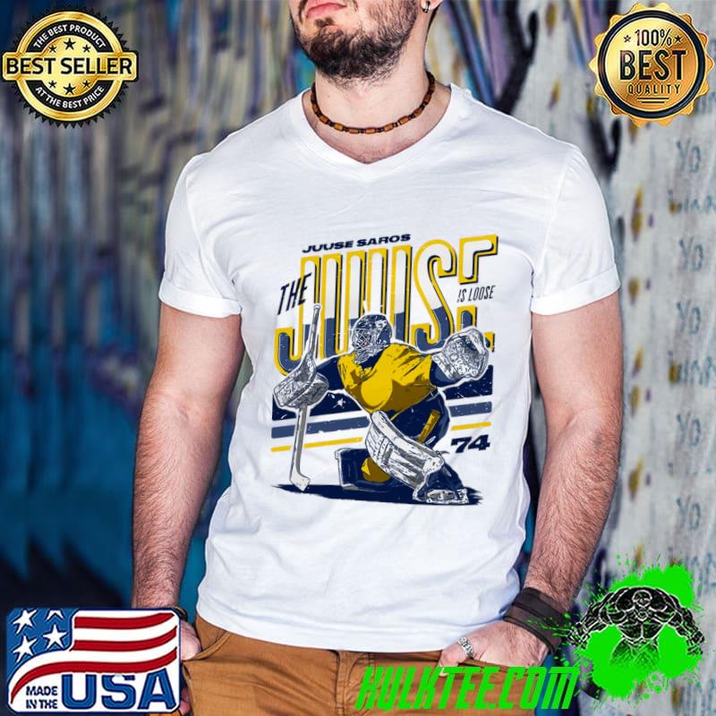 Juuse Saros Finnish professional ice hockey goaltender Nashville Juuse Is Loose T-Shirt