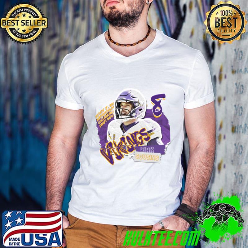 Kirk Cousins American football quarterback Tapestry T-Shirt Guys V Neck Kirk Cousins American football quarterback Tapestry T-Shirt Guys V Neck