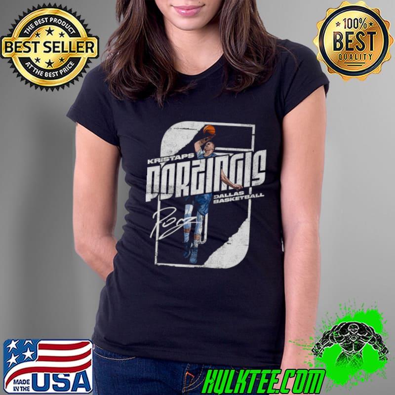 Latvian professional basketball player signature kristaps porzingis stretch T-Shirt