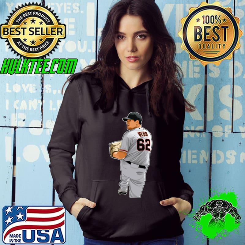 Logan Webb #62 Throw A Pitch American professional baseball pitcher San Francisco Giants T-Shirt